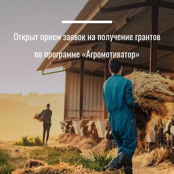 С 20 августа открыт прием заявок на получение грантов по программе «Агромотиватор» 